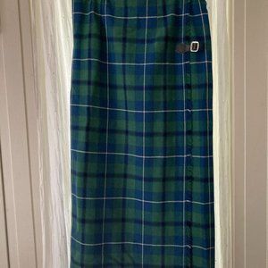 Vintage Plaid Mid-Length Kilt; Made In Scotland - image 1